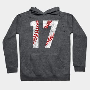 Vintage #17 Baseball Laces Baseball Mom Jersey Love Baseball T-shirt Hoodie